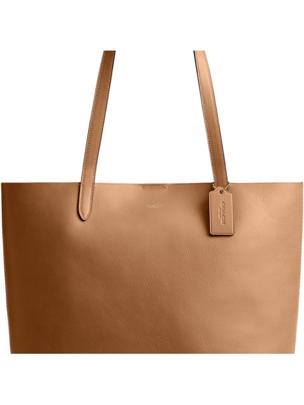 Coach Manhatan Tan Leather Tote Bag - Picture 5 of 13